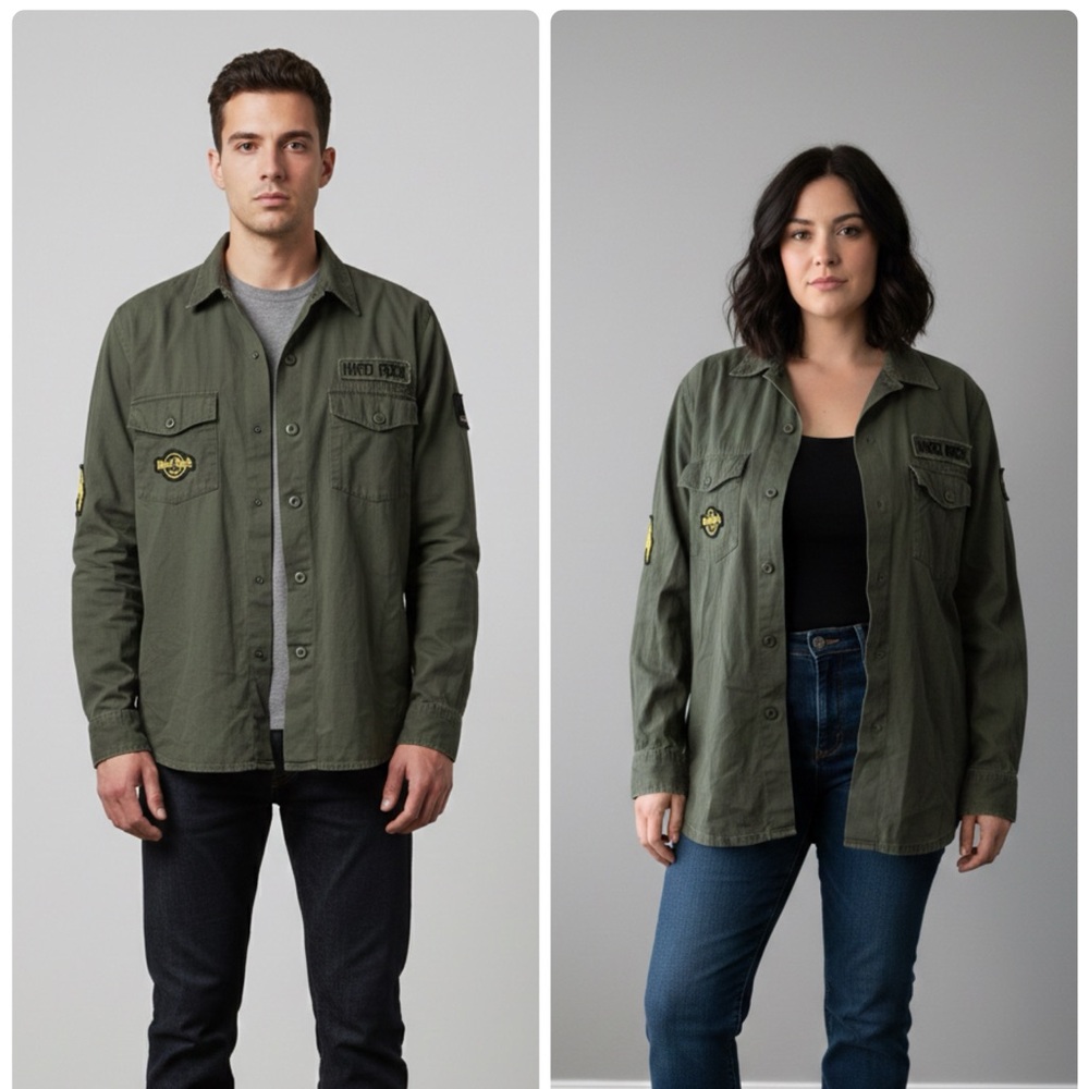 Hard Rock Cafe Olive Military Jacket
1